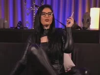 Fumar em couro preto